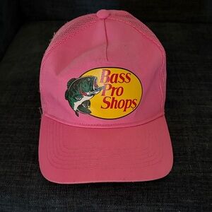 Bass Pro Shops Pink and Yellow Logo Cap